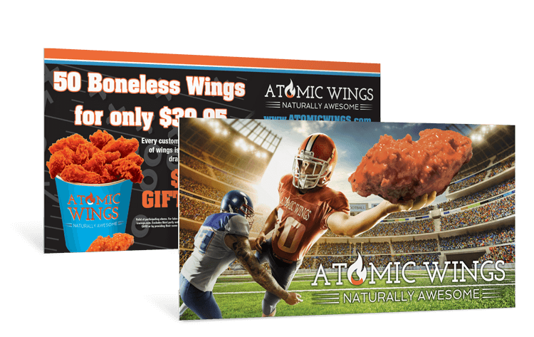 Atomic Wings Direct Mail Postcard