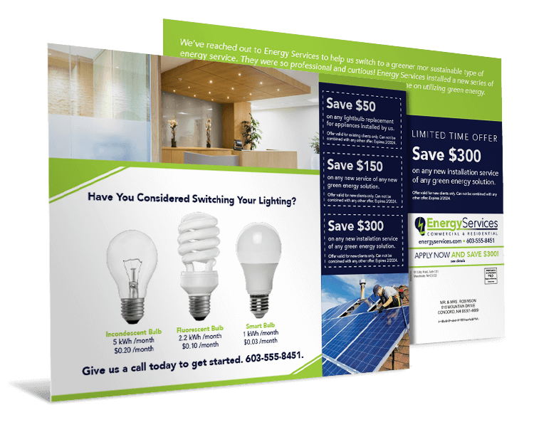 energy services direct marketing mailer large