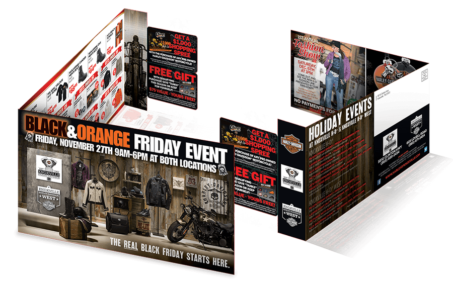 full throttle tri-fold mailer