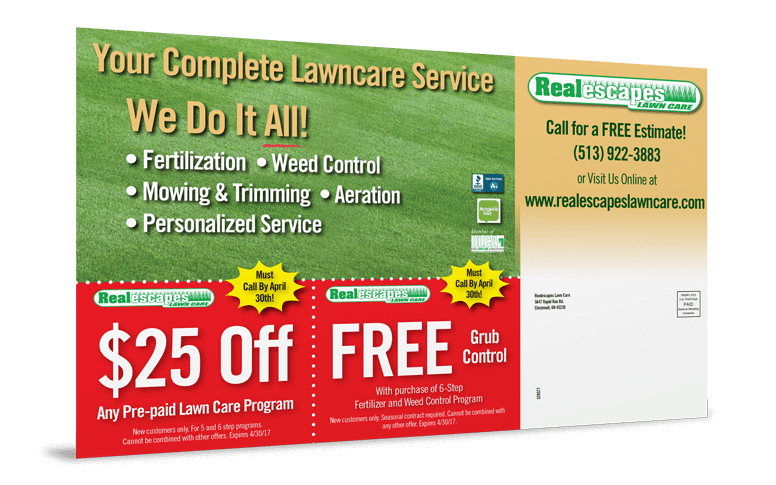 lawncare mailers mail panel back