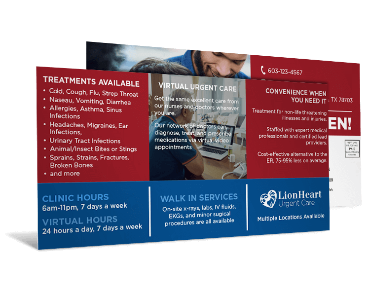 urgent care industry direct mailer