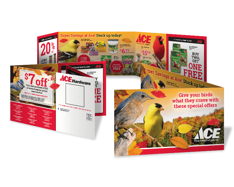 ace direct mail oblong gate fold