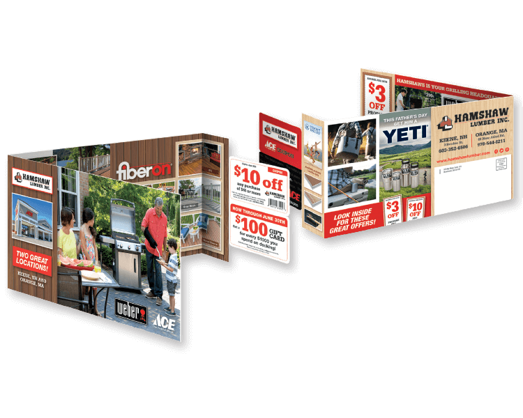 ace oblong trifold card flap