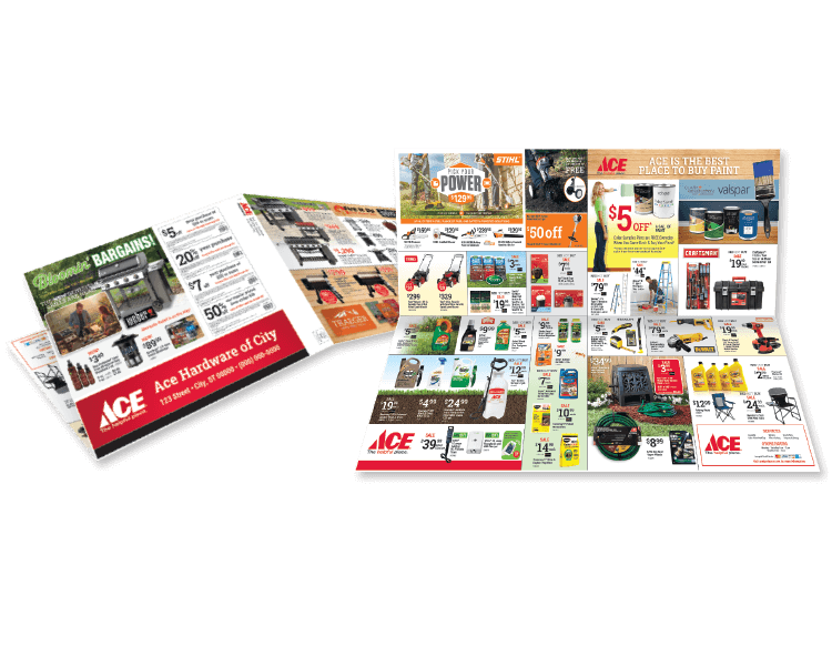 ace quad-fold mailer