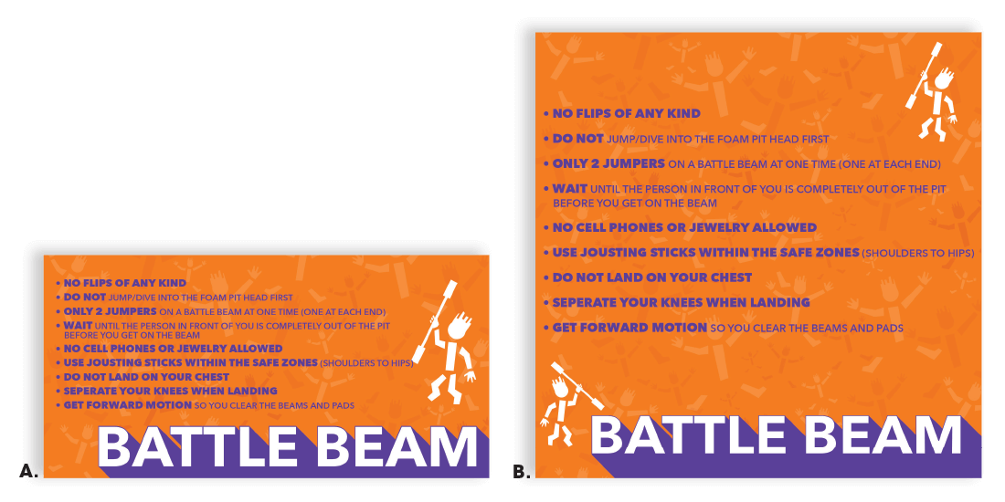 Alt section rules signage