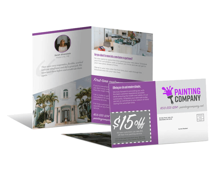 home services painting company marketing mailer bi-fold