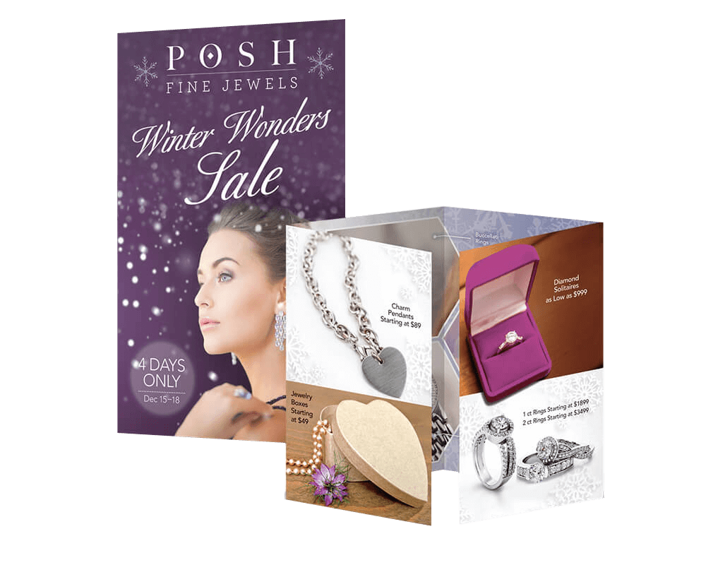 double gate fold jewelry mailer