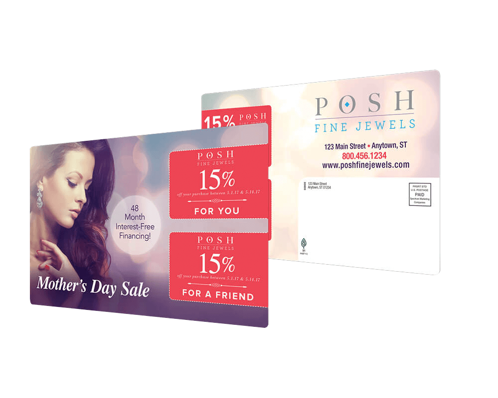 jewelry post card industry mailer
