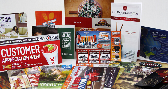 direct mail and commercial print product samples