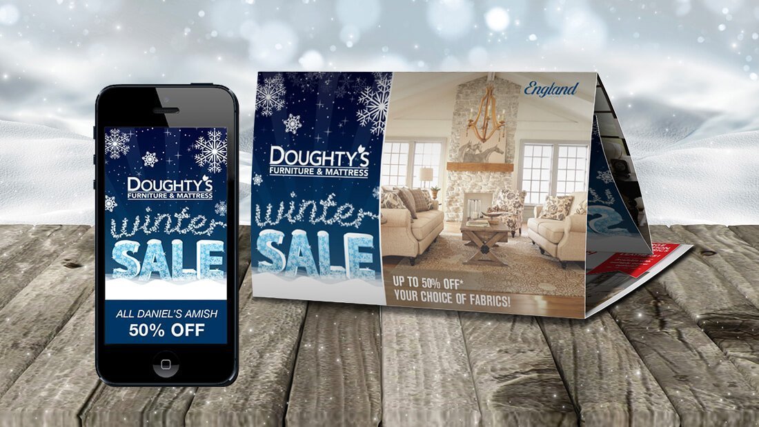holiday direct mail marketing with phone promotion