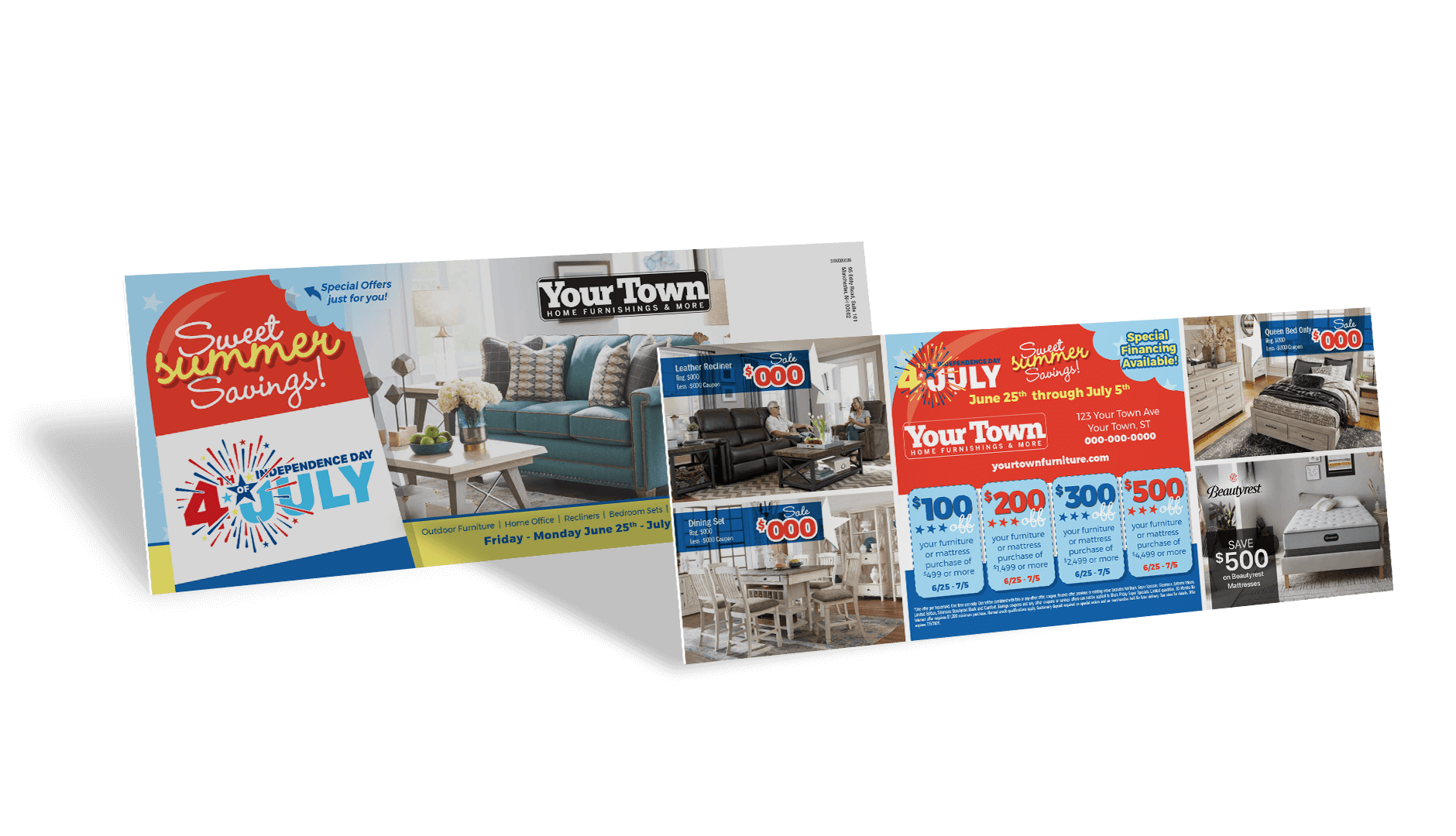 4TH OF JULY 5.5 x 14 Flat Mailer