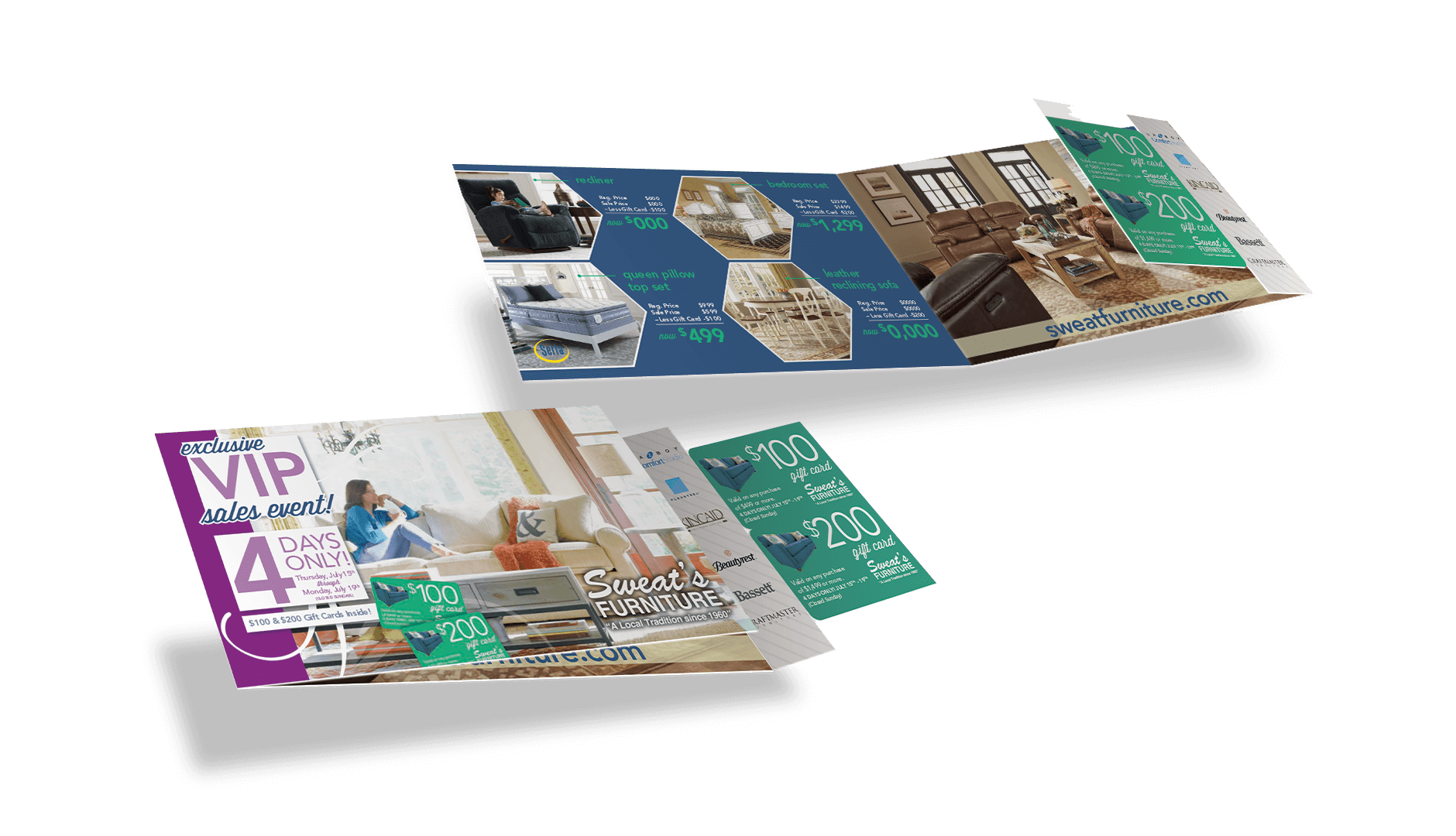 Customer Appreciation Sweats Furniture Gate Fold Mailer