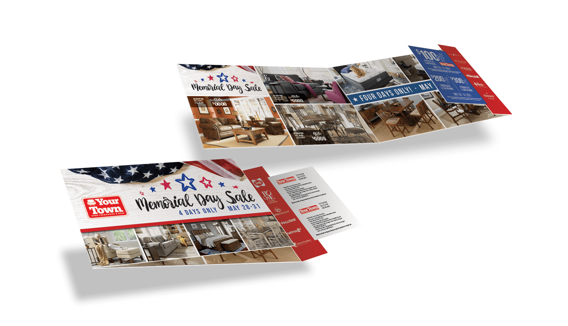 Memorial Day Gate Fold Mailer with Coupons