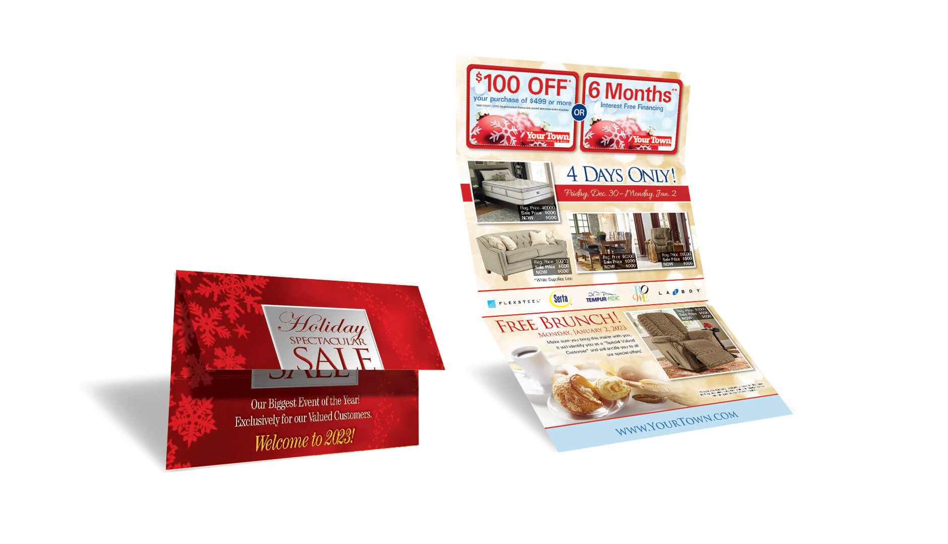 New Years Furniture Pol Invite Mailer