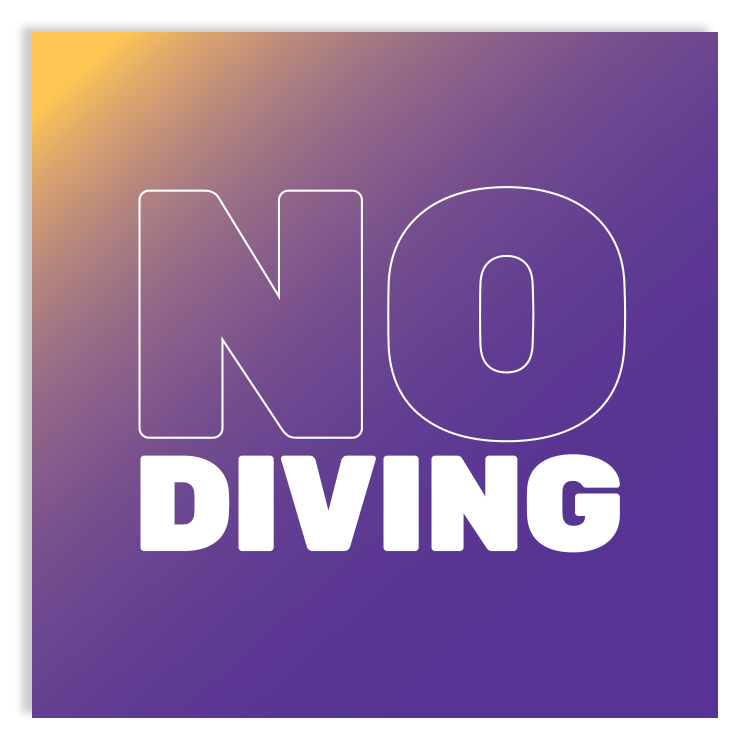 No Diving Sign