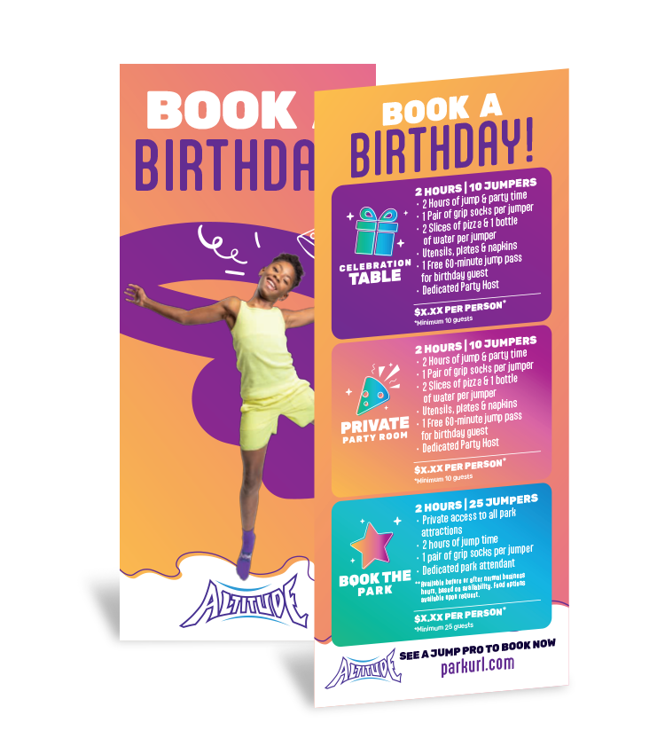 Birthday Rack Card for POP kit