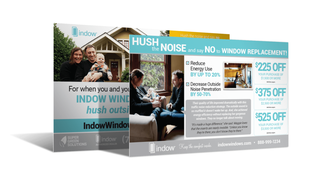 11" x 14" monster mailer for Indow Windows
