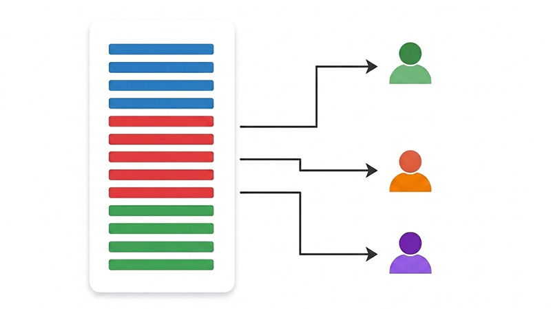 icons displaying mailing list