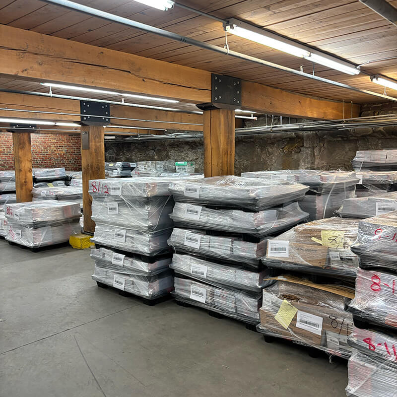 Pallets of mail prepared for release to SCF