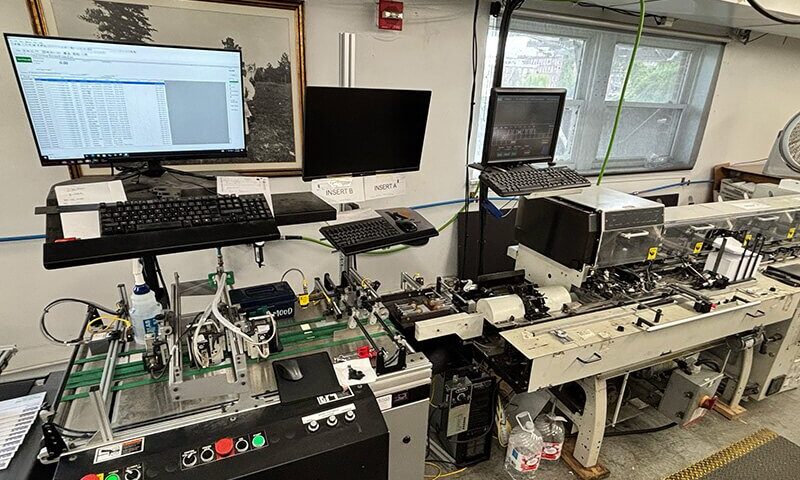 Pinnacle read and wire 6 station match inserter machine